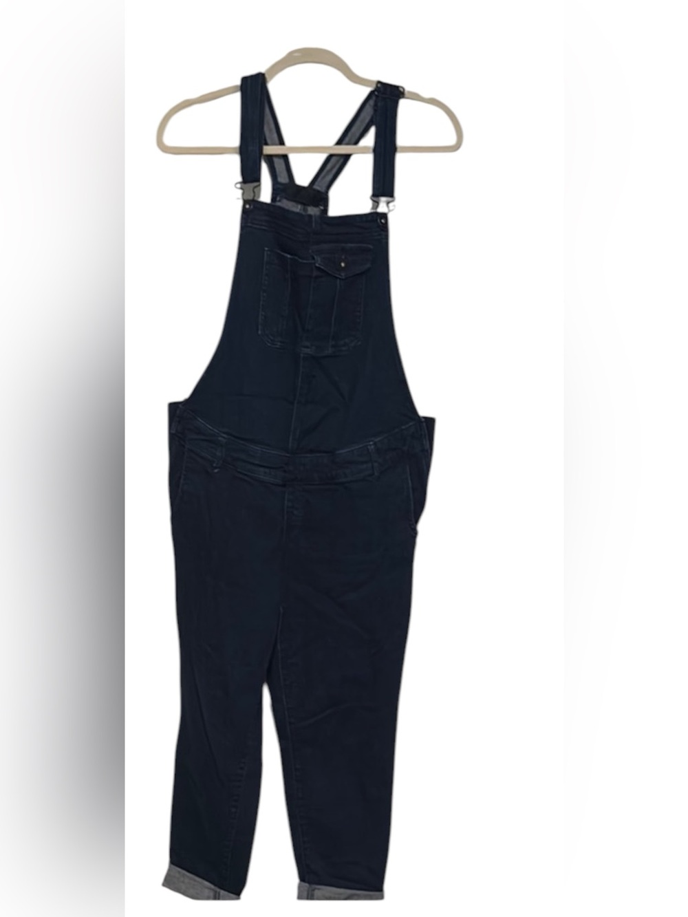 NWOT Maternity Dark Blue Denim Overalls
